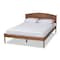 Baxton Studio Leanora Mid-Century Ash Walnut Finished Full Size Wood Platform Bed 159-9845 - alternate 1